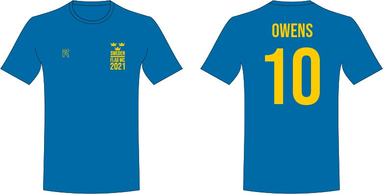 Sweden Flag Football WC T-shirt - Premium  from Reyrr Athletics - Shop now at Reyrr Athletics